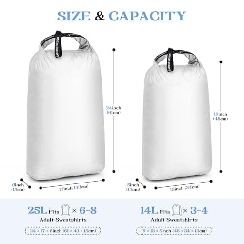 CANBOX Travel Laundry Bags, 2 Pcs Waterproof Wet Dry Separation Bags — view 3