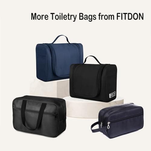 FITDON Portable Travel Toiletry Bag, Waterproof Dopp Kit Shaving Bag for Men, Blue — view 6