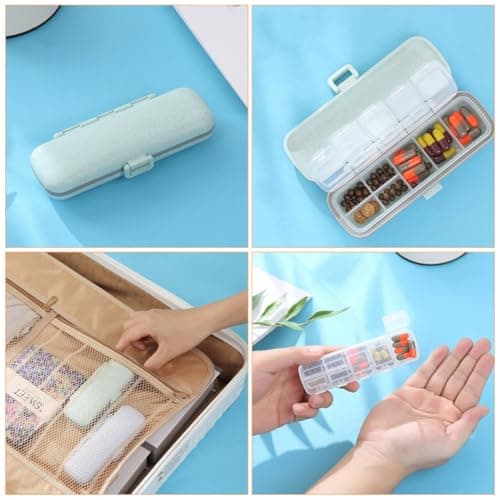 Portable for Medicine Day 7 with 7 Compartments Container Travel — view 6