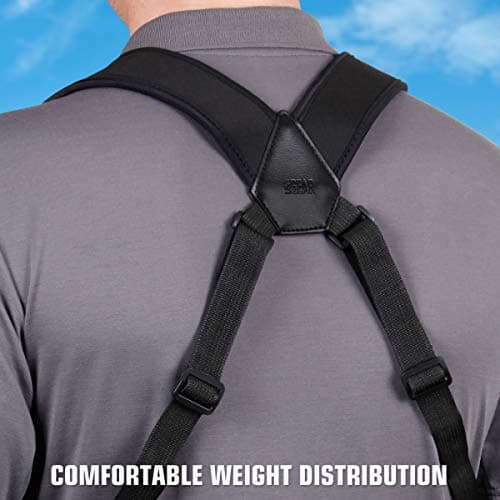 USA Gear DSLR Camera Strap Chest Harness with Quick Release Buckles, Black Neoprene Pattern and Accessory Pockets - Compatible with Canon, Nikon, Sony and More Point and Shoot and Mirrorless Cameras — view 4