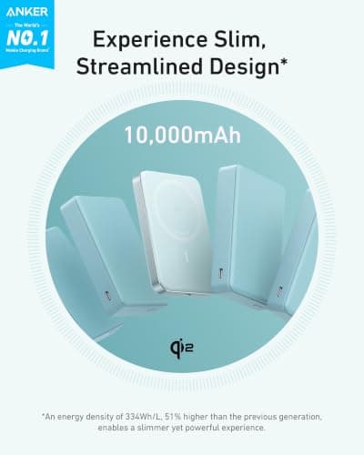 Anker MagGo Power Bank, 10,000mAh Qi2-Certified 15W Portable Charger — view 2