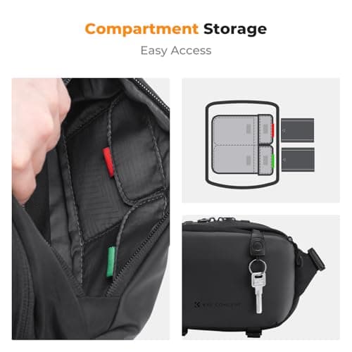 K&F CONCEPT Camera Sling Bag, Camera Bag for DSLR and Lenses(Black-S,Small) — view 4
