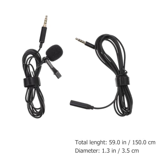 Healeved Noise Cancelling Clip-on Microphone Lapel Mic with Compact Design and Sturdy Clip for Recording and Live Stream, Black Aps and Copper Material Microphone for Camera — view 2