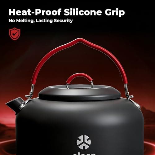 Alocs 1.4L Camping Kettle for Gas Stove & Outdoor Cooking — view 5
