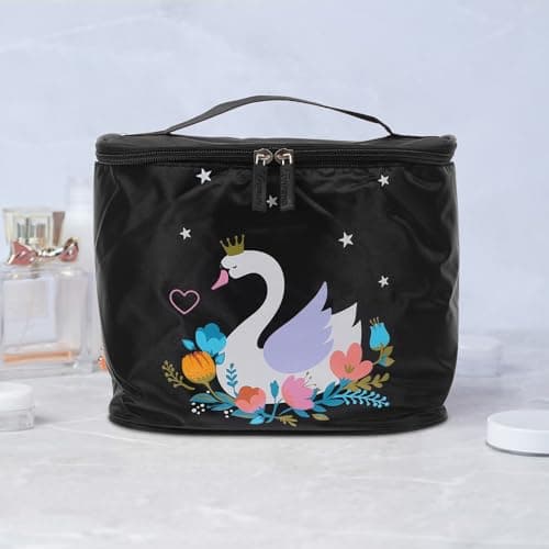 SHOWERORO Travel Toiletry Bag Foldable Large Capacity Waterproof with Multi-Compartment Polyester Storage for Makeup Tools and Cosmetics for Travel Organiser — view 4