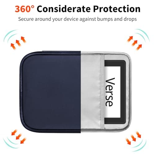 HoYiXi Universal Sleeve Bag for 7-8 inch Tablet Fire HD 8/Fire HD 8 Plus Compatible iPad Mini (6th Gen) 8.3" 2021, iPad Mini 5/4/3/2/1, Tab A8, 7"-8" inch Android Tablet Sleeve Case -Blue — view 3