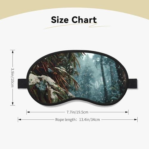 Light-Blocking Sleep Mask, Uniquely Winter Bamboo Forest Print Eye Mask, Soft and Skin-Friendly Without Being Tight — view 4