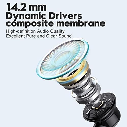 Earphones Wired Headphones In Ear Wired Earbuds with 3.5mm AUX Plug - Black — view 3