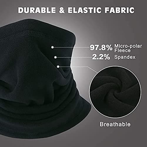 Norhogo 4 Pieces Winter Fleece Neck Warmer Snoods for adult, 25 * 30cm — view 5