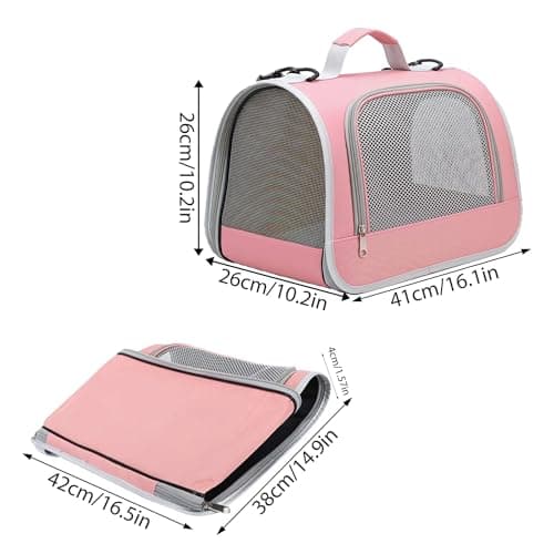 Cat Carrier, Breathable Pet Carrier Bag Guinea Pig Travel Carriers Bag Portable Travel Pet Handbag with Mesh Windows for Small Medium Cats Puppies Airline Approved — view 2