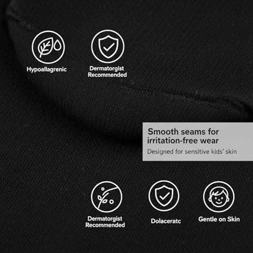 A2Z 4 Kids Girls Boys Thermal Socks Pack Of 6 Winter Warmth Thick Insulated - Thermal Socks Black 6 Pack 11-14 — view 4