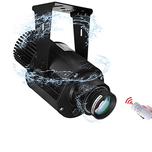 LED Projector Advertising Projection Light Ustom Image GOBO Logo Projector for Indoor Use Hotel Restaurant Advertising Signs,Remote Control,Black,60W