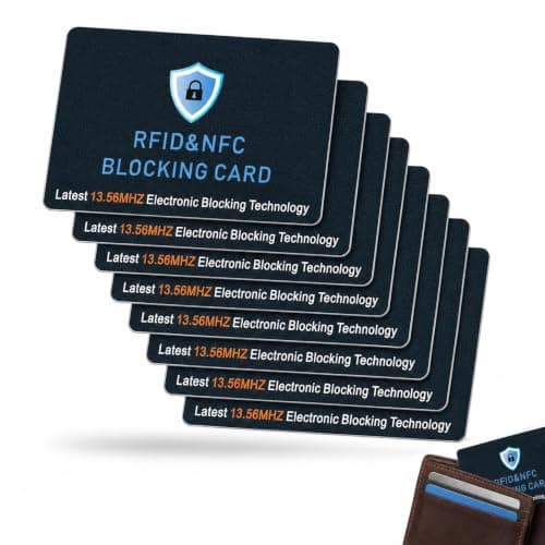 aieieii 8Pcs RFID Blocking Card, Credit Card Protector, Durable NFC Blocker