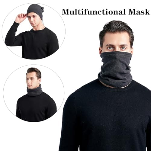 KEYRI 2 Pieces Neck Warmer Snood Scarf Face Mask — view 3