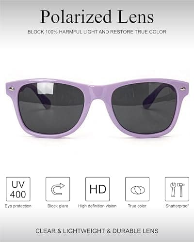 toTravelGear Polarised Sunglasses Men Women, Trendy Rectangle UV Protection — view 2