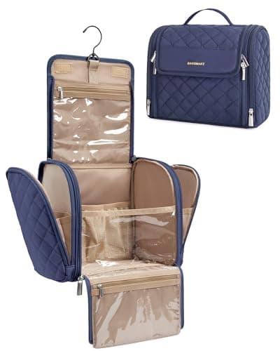 bagsmart Hanging Toiletry Bag for Womens, Large Makeup Bag Travel Wash Bag