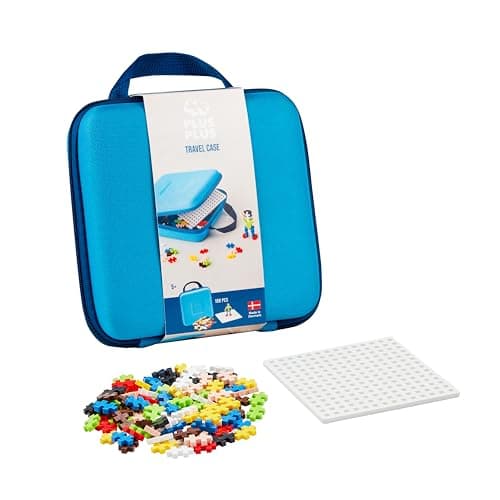 PLUS PLUS Building Blocks Toy Storage Case - Holds 100 Pieces - Kids Construction Toys, Learning Resources, STEM Play for Home and Travel - Travel Case