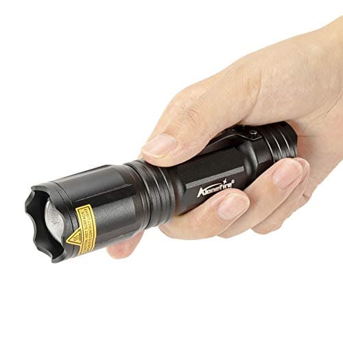 Alonefire X004 4 Color in 1 LED Tactical Torch Rechargeable Red Green Blue White Light Flashlight Waterproof Zoomable with Lithium Battery, Charger for Camping Hiking Hunting Fishing Police Adults — view 5