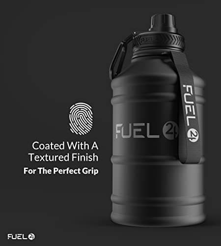 Fuel24 Stainless Steel Jug - 1.3 or 2.2 Litre Water Bottle - Extra Strong, BPA Free, Leak Proof - Large Gym Sports Bottle, 1.3L, 2.2L, Metal Bottle - Colour Options — view 3