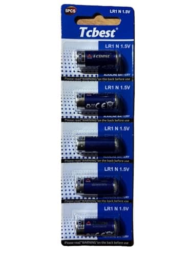 Sivitec 5-Pack 1.5V N Size LR1 MN9100 Alkaline Non-Rechargeable Batteries
