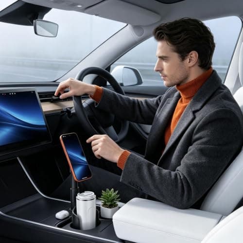 Car Cup Holder Phone Mount 360 Adjustable Strong Magnetic Retractable — view 3