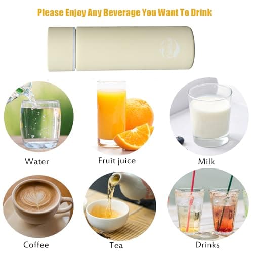 Stainless Steel Water Bottle, Mini Flask 150ML,Coffee Vacuum Small Flasks Small Capacity Portable Travel Drink Water Bottle Insulated Cup (Matte White) — view 5