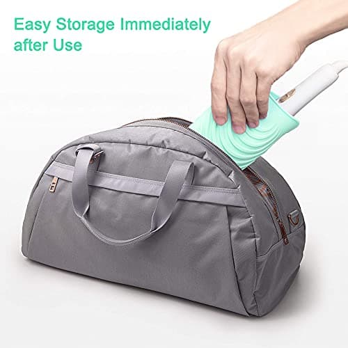 Heat Resistant Mat for Hair Tools, Silicone Heat Mat & Holder for Curling Iron, Professional Portable Travel Flat Iron Mat Pad Pouch Case Cover for Countertop — view 4