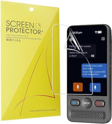 Lamshaw Compatible with Herpla Translator Device Screen Protector, [6 Pack] Full Coverage TPU Clear Film Compatible with Herpla Language Translator Device (6 Pack)