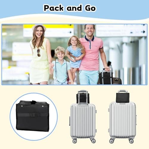 Toddler Airplane Bed, Airplane Seat Extender for Kids with Blanket, Portable Travel Sleeper with Plush Flannel & Storage Bag, Black, 31.5x18in.. — view 5