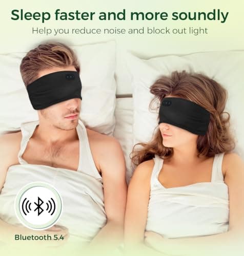 MUSICOZY Sleep Headphones Breathable Bamboo Cotton Headband Headphones — view 6