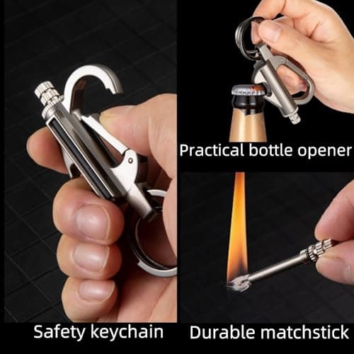 Keychain Ligh/TER,Permanent Match Infinity Ligh/TER with Multitool Keychain Bottle Opener,Reusable Waterproof Match Strike,Permanent Match Ligh/TER,Cool Ligh/TER,Waterproof Matches for Camping — view 2