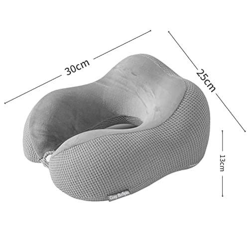 Cozy BoSpin Travel Pillow - Neck Pillow for Traveling, Memory Foam Portable Support Pillow,Comfortable and Lightweight Quick Pack for Camping,Sleeping Rest Cushion (gray) — view 3
