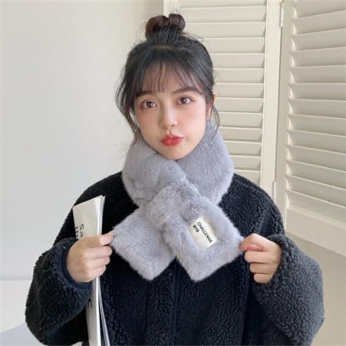 Limtula Y2k Scarf Winter Plush Scarf Teenager Dopamine Look Casual Travel Shopping Taking Photo for Teen Winter for Men for Women Cold Weather Men Plush — view 4