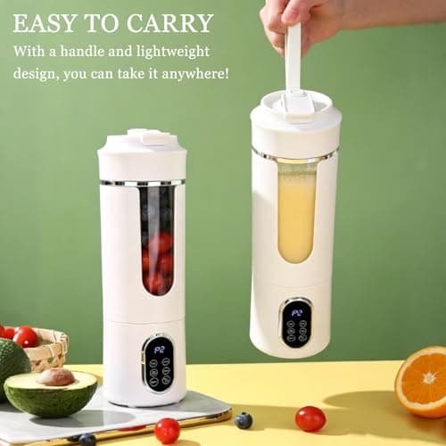 Upgraded Portable Blender, Powerful Extractor Blade, 530ml Cup, Rechargeable USB-C Charging Cable & User Guide, Powerful Cordless Mini Blender for Milkshakes, Smoothies, Purees, Flavored Sauces — view 6