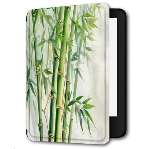 Case for Fits 6" Kindle (11th Generation-2024/2022 Release),Lightweight Shell Cover with Auto Wake/Sleep for Kindle 2024/2022 11th Gen e-Reader Green Tall Bamboo Forest — view 2