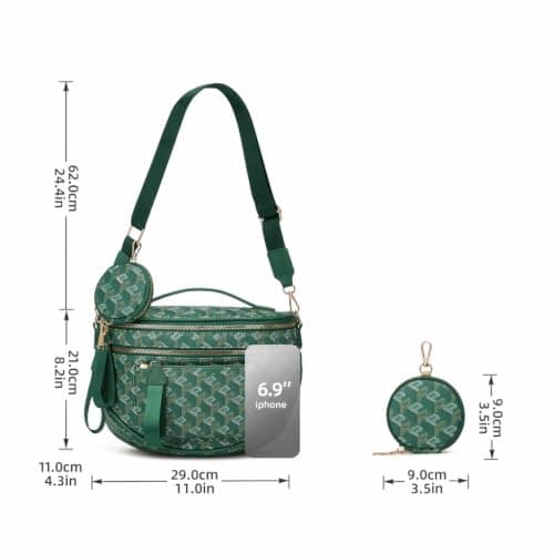Crossbody Bag Bum Bag for Women Spacious Purse Fanny Packs Belt Bag Vegan Leather Gift for Mother Wife Mom — view 4