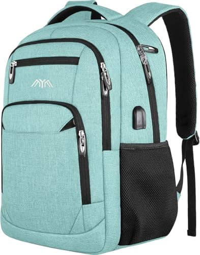 Backpack for Men, School Backpack for Boys Teenagers, Laptop Backpack for School, Daypacks for Work, Hiking, Travel, Camping, turquoise, 15.6"