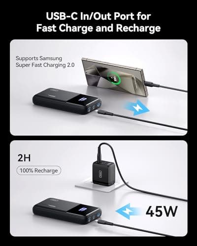 INIU Laptop Power Bank, Compact 20000mAh 65W Fast Charging Battery Pack — view 5