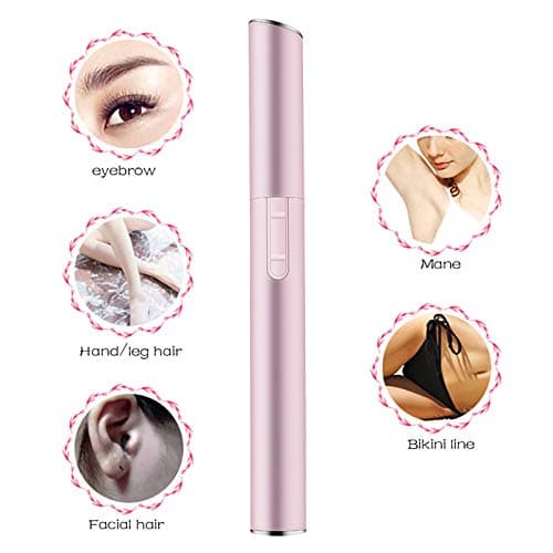Eyebrow Trimmer Ladies' Eyebrow Shaper Facial Hair Remover Trimmer Portable Eyebrow Hair Removal Razor, Painless Portable Electric Razor, Battery Operated (No Battery) — view 2