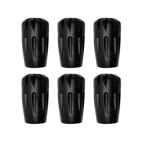 6 Pack Heavy Duty Rubber Tips & Ferrules for Trekking Poles