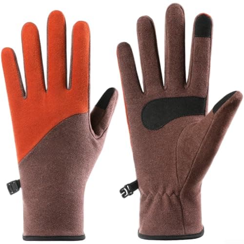 Touchscreen Ski Gloves Liner Anti-Slip Breathable(Brown M) — view 6