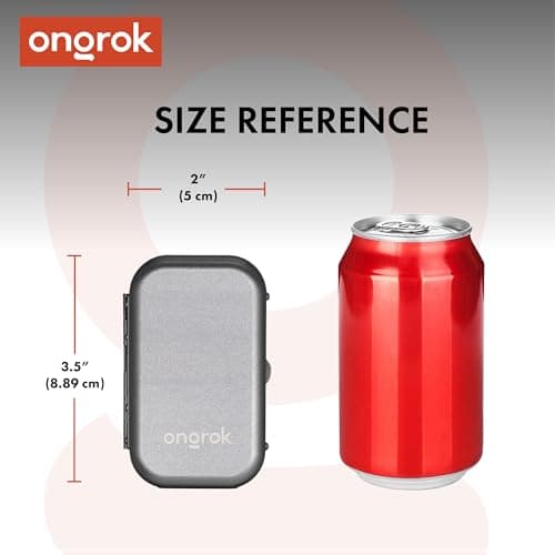 ONGROK Airtight Pocket Case - Aluminum Storage Case with Silicone Seal - Slim Portable Travel Organizer with Secure Holders - Pocket Size Durable Metal Carry Case (Gunmetal) — view 3