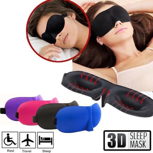 Van Der Lin 3D Eye Mask Sleep Soft Padded Blindfold Shade Sleeping Aid Night (Brown (1PC)) — view 2