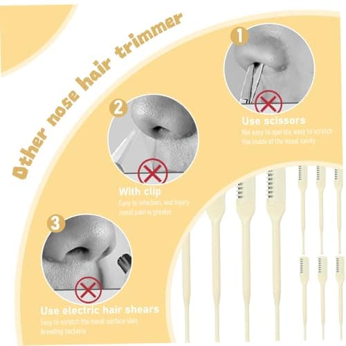 12Pcs Nose Hair Trimmer for Men Women Double Head 360° Rotary Nose Trimmer with Ear Picker Washable Reusable Nose Hair Clippers with Storage Box — view 5