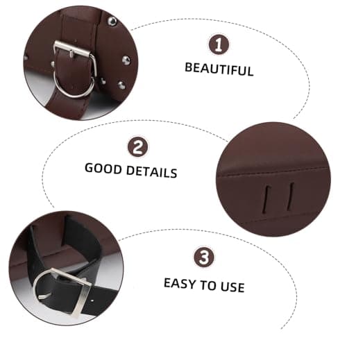 HOLIDYOYO Motorbike Tool Bag Large Capacity PU Leather Side Pouch Brown — view 5