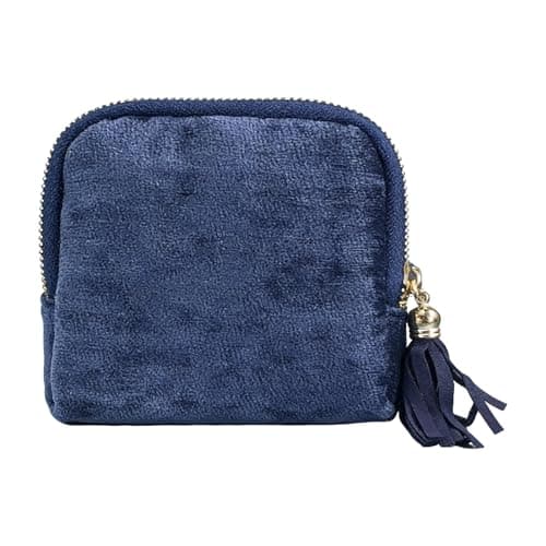 Velvet Jewelry Pouch with Zipper, Necklace Bracelets Ring Organizer