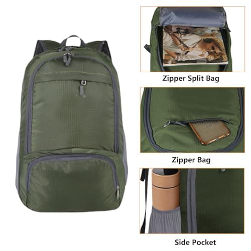 FENGZIZH Foldable Lightweight Travel Backpack, 30L Waterproof Rucksack — view 4