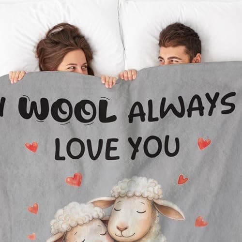 Anniversary Wedding Gifts for Him Her Wife Husband - I Love You Blanket — view 2