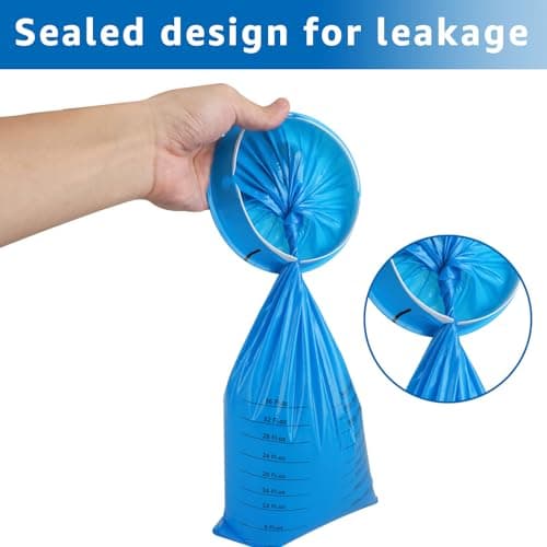 YAYODS 60 Pack Vomit Bags, 1000ml Sick Bags for Car Travel, High Density Emesis Bag for Car Motion Sickness Airsick, Morning Sickness, Disposable Nausea Bags Perfect for Pregnant, Kids, Drivers — view 4