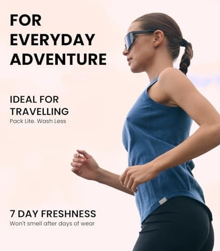 Merino.tech Women’s Merino Wool Tank Top - Active Lightweight Undershirt Moisture Wicking Breathable Base Layer (Small, Black Highneck) — view 5